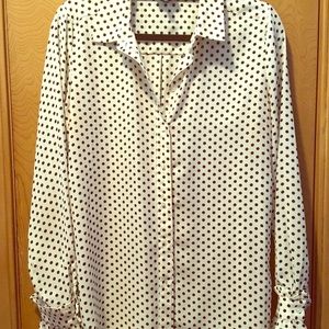 Who What Wear Polka Dot Blouse